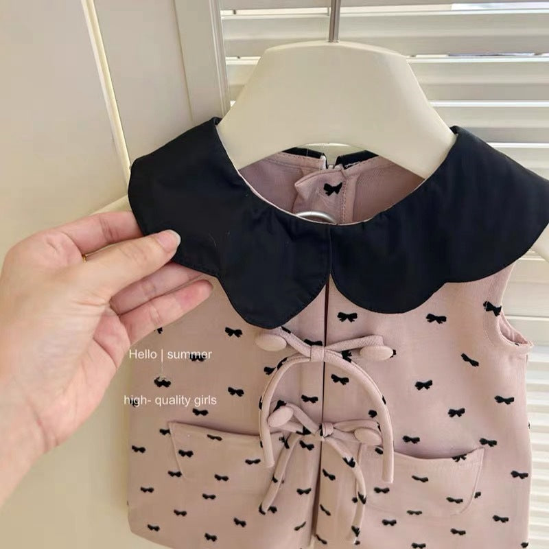 Sweet Petal Collar Cotton Doll Dress