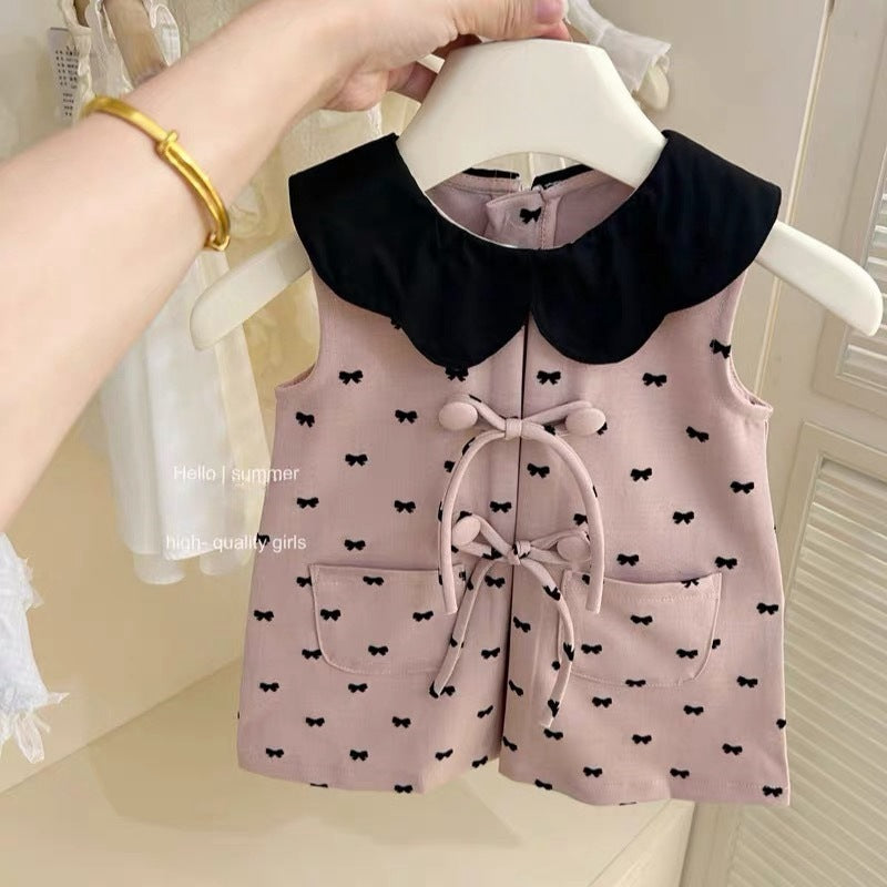 Sweet Petal Collar Cotton Doll Dress