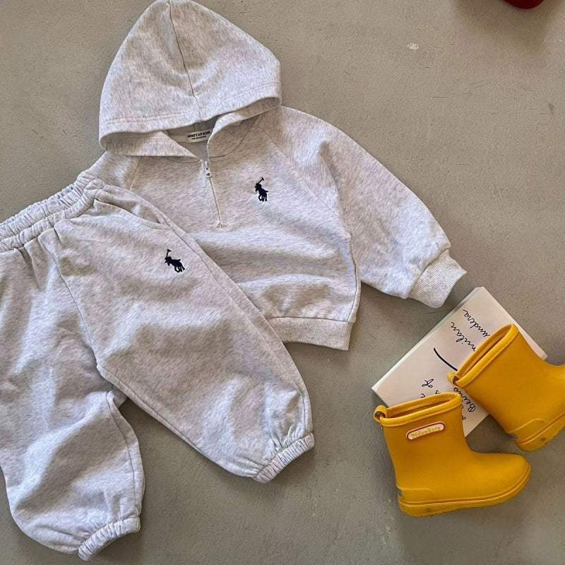 Spring & Autumn Baby Hoodie & Sweatpants Set