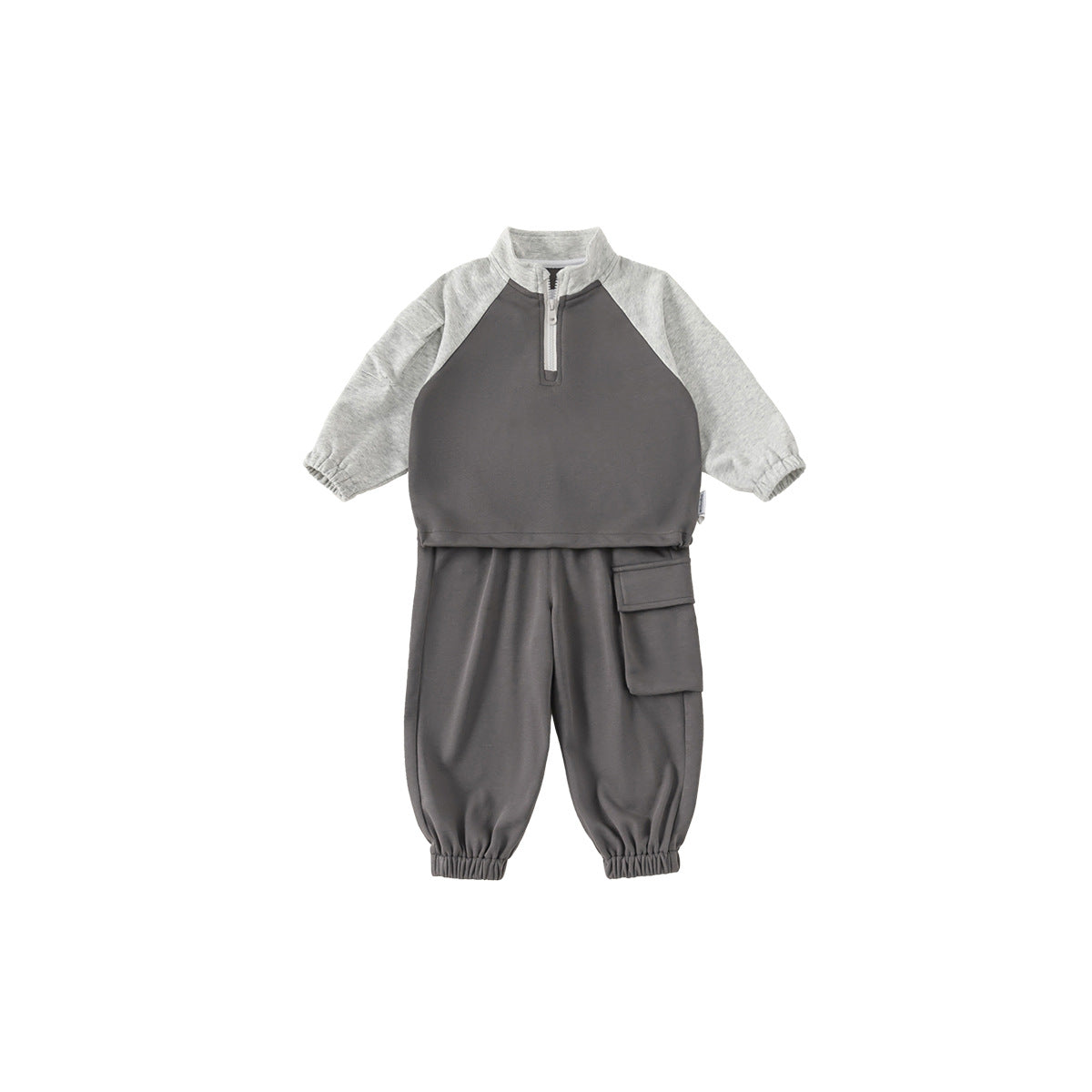 Boys' Stand-Up Collar Sweatshirt & Sweatpants Set