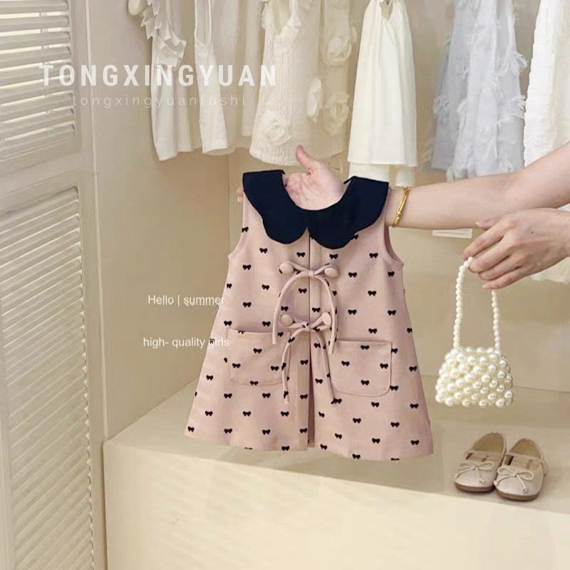 Sweet Petal Collar Cotton Doll Dress