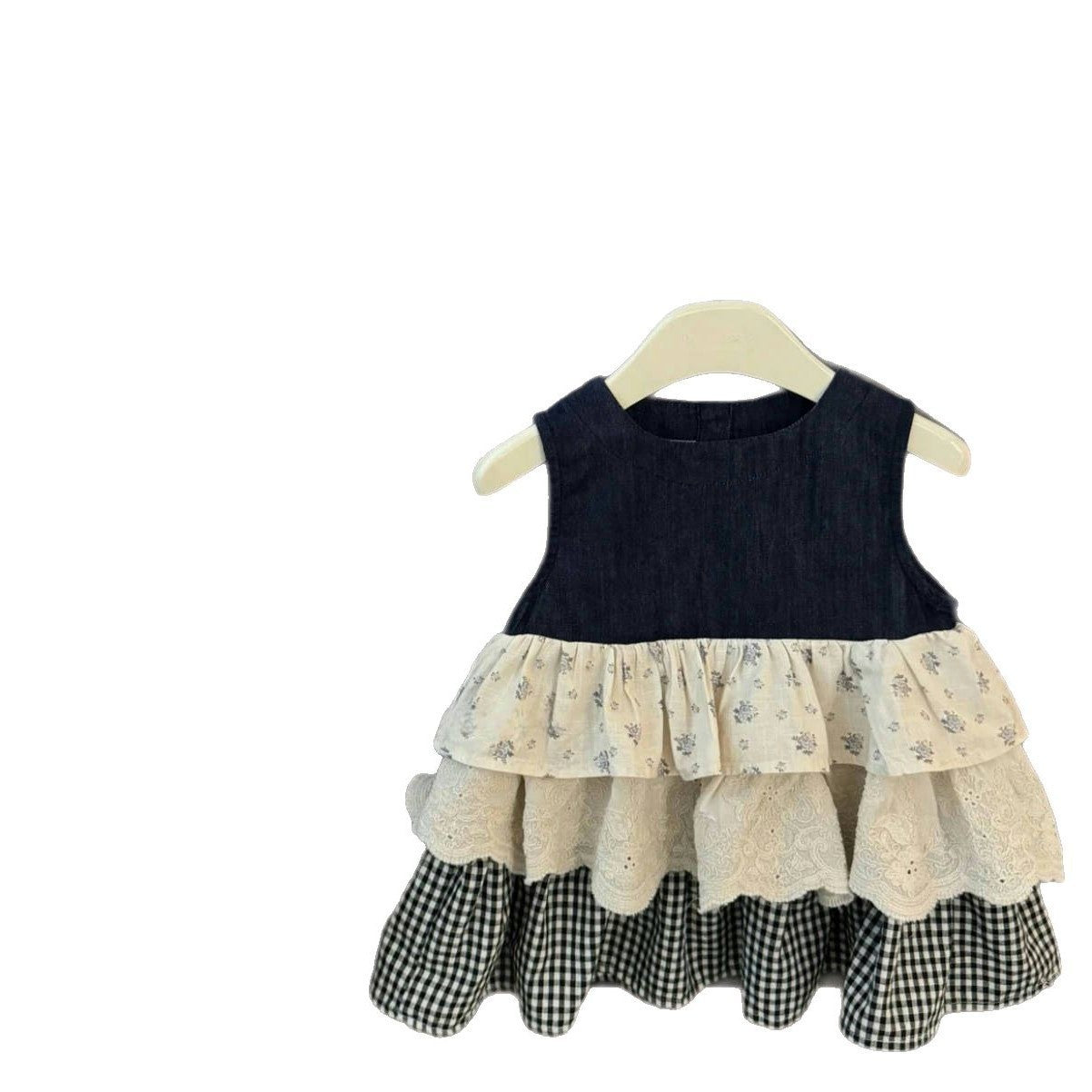 Baby Girl Floral & Plaid Princess Dress